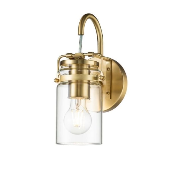 Væglampe - ELSTEAD LIGHTING - Kichler Brinley - Børstet messing - Gennemsigtigt glas - E27 60W