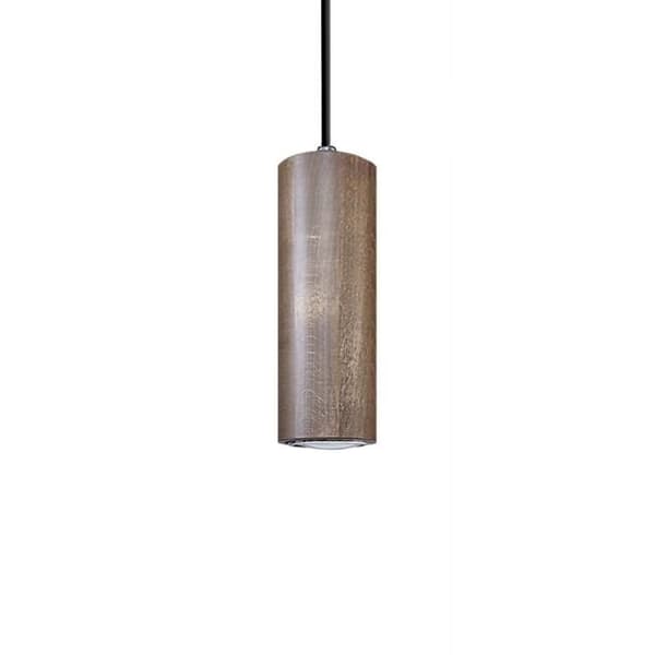 Rørhængende lampe 1xGU10 Led 5W Sort/Valnød