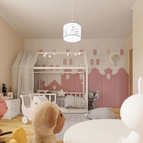 Hängande lampa - Sollux Lighting - Owlls 30 - Vit/flerfärgad - LED - Barnrum vit/flerfärgad