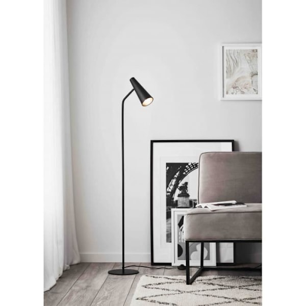 Gulvlampe - PEAK - Sort - 1 pære - Metal - Indendørs - E14 Svart