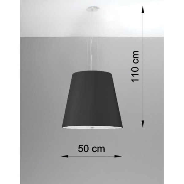 Sollux GENEVE Classic Dome Pendant Sort E27