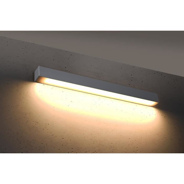 Sollux PINNE Integrated Flush LED Linear Wall Lights Grå