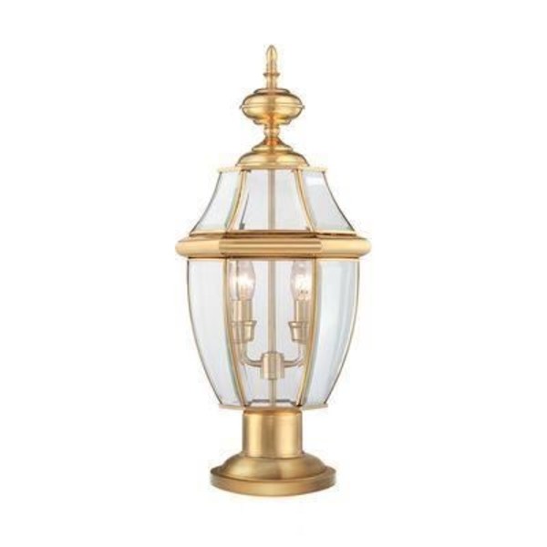 Bollard Newbury 2x60W polerad mässing - QUOIZEL - qznewbury3l