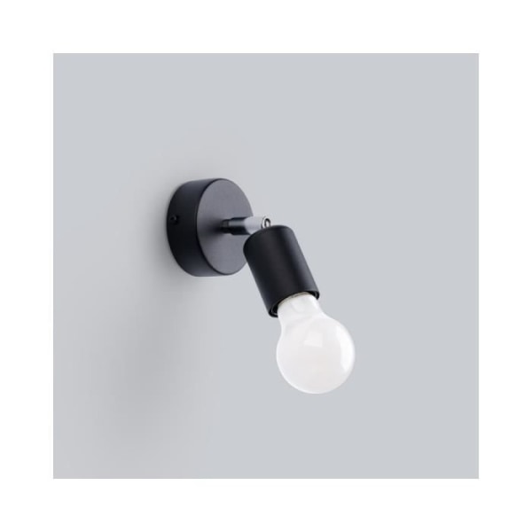 FORNES 1 sort væglampe - SOLLUX - Moderne - Design - Metal - LED