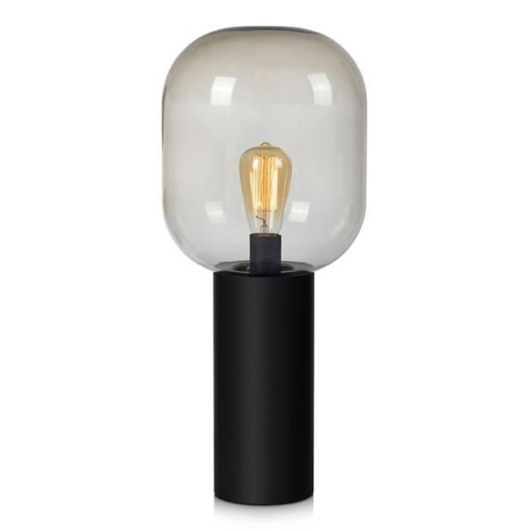 BROOKLYN bordslampa (H56cm) svart glas Svart