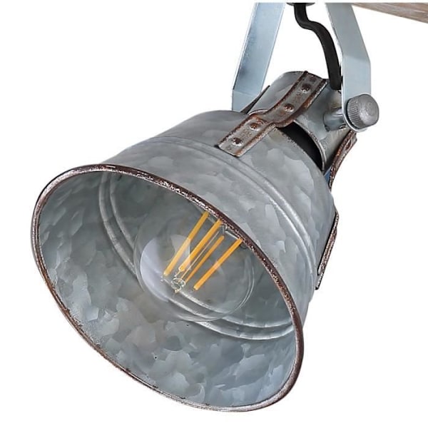 Taklampa, förzinkad, vridbar spot, L 82 cm, GÜNTHER I