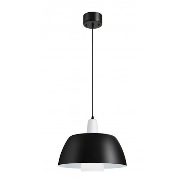 Pendel - SOLO - Sort - 1 pære - E27 - Metal og glas - 60W