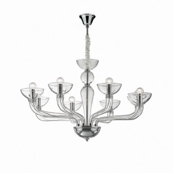 Ideal Lux CASANOVA SP8, Vardagsrum, Transparent, IP20, Yta, Transparent, Glas