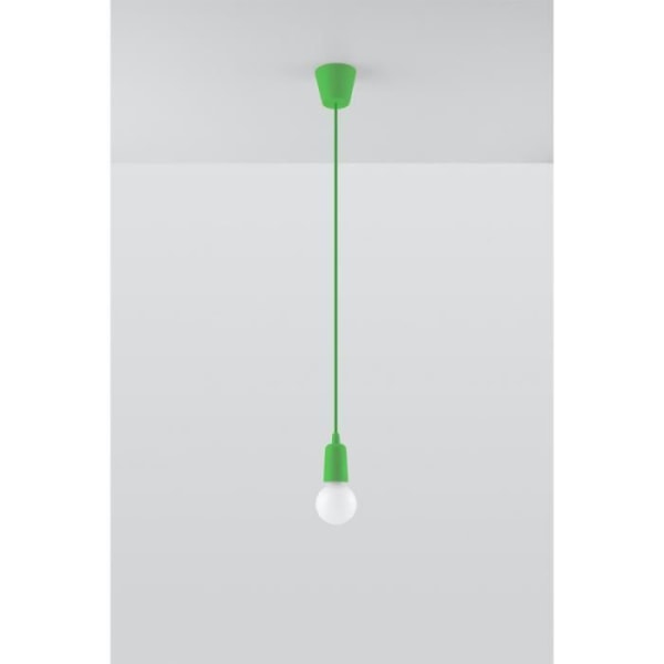 Modern LED-pendellampa Loft BOHO Design Corridor - SOLLUX - DIEGO 1 - Grön - E27 - 60W