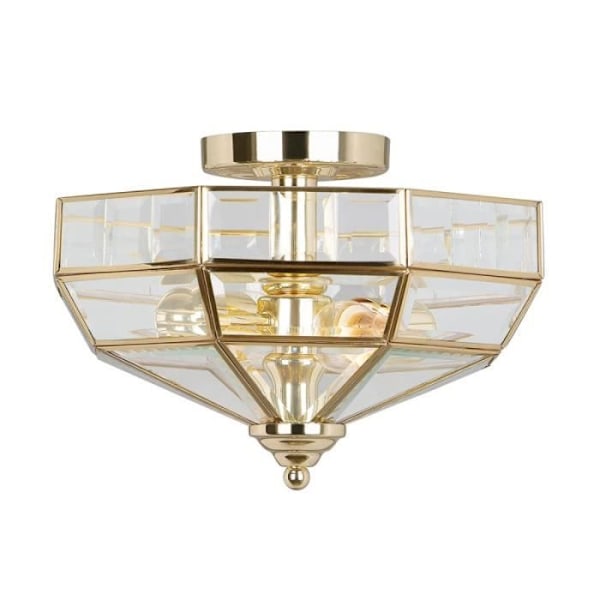 Loftslampe - LEDS-C4 - Old Park - Poleret messing - Glas - Integreret LED