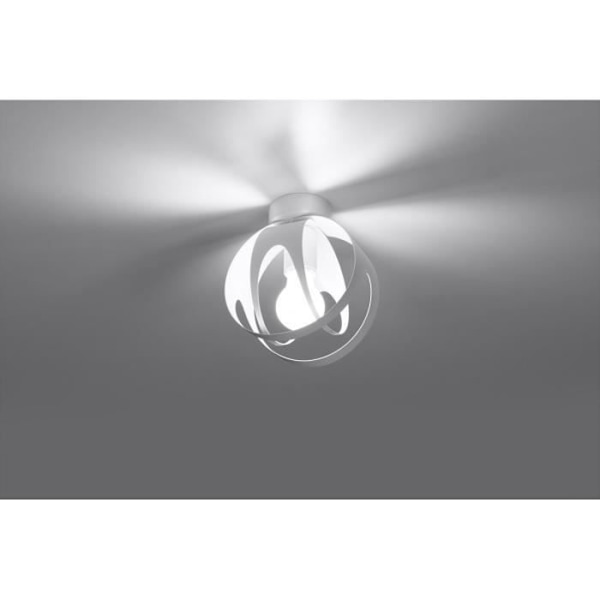 Plafondslampa - SOLLUX - Tulos - Vit - Stål - 1x E27 - 60W