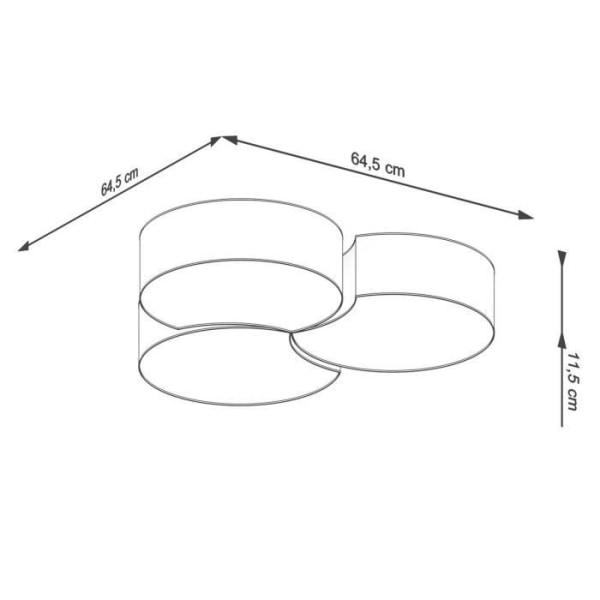 Sollux Lighting Circle Dekorativ Flush Mount Loftlampe, hvid, 25,5"