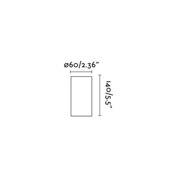 Væglampe - FARO - TEN-140 - Aluminium - Gul - E27 ARCE