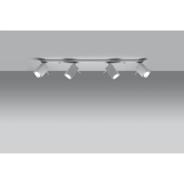 MERIDA 4L GU10 Moderne hvid stålloftslampe SOLLUX