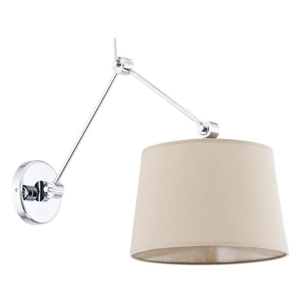 Argon ZAKYNTOS Vägglampa med Beige, Krom lampskärm