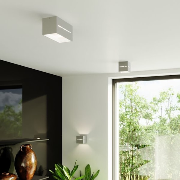 LOBO MAXI væglampe - Sollux Lighting - Grå - Aluminium - 2 lys - G9 grå