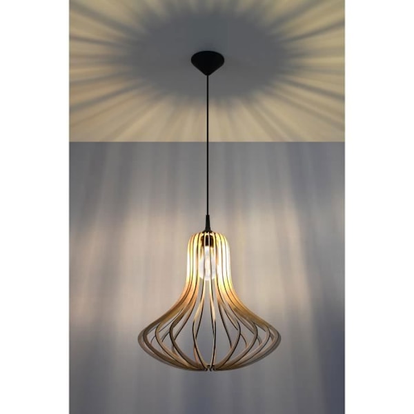 ELZA E27 LED Pendel Modern Loft BOHO Design Korridor - Træ
