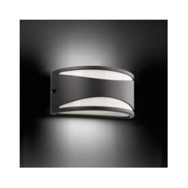 Vägglampa utomhus - FARO - Bonn - Aluminium - Antracitgrå - IP54 Grå