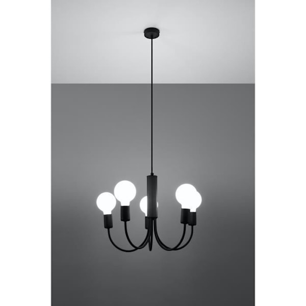 PICCOLO 5 E27 LED Pendel Moderne Loft BOHO Design Korridor -Sort