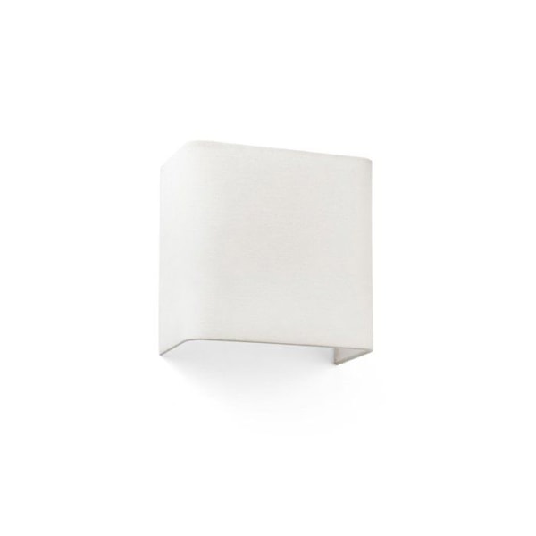 Vägglampa - FARO - Faro fyrkantig vägglampa - Beige Bomull - E27 - 200x205x108 mm NEGRO