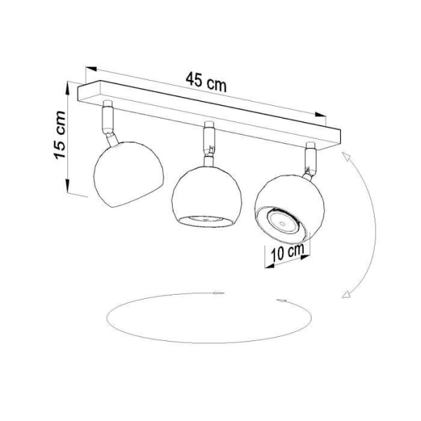 OCULARE 3 GU10 LED-taklampa Modern LOFT Design Spot Vägglampa - Vit