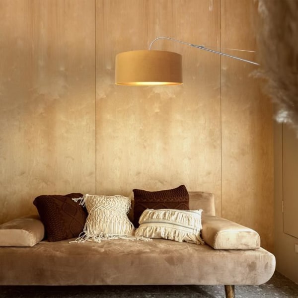 Sienna Elegant elegant vägglampa med skärm i borstat stål, guld sammet
