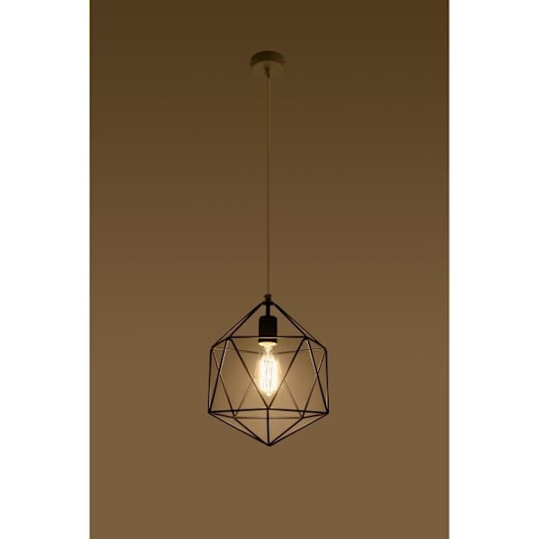 GASPARE Pendel - SOLLUX - Modern Industrial Loft - Sort - E27 LED - 60W