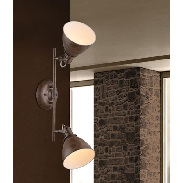 GLOBO LYSPET - L 45 x B 15 x H 21 cm - Rustfarve rost