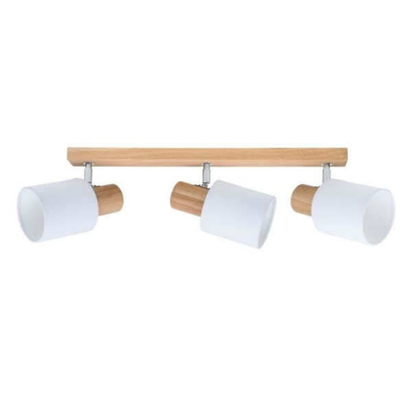 Taklampa i oljad ek, klassisk design med 3 huvuden, TREEHOUSE Oljad ek