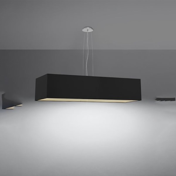 Pendel - SOLLUX - Julemand - Sort - 1200x250x1100 mm - 5 E27 pærer svart
