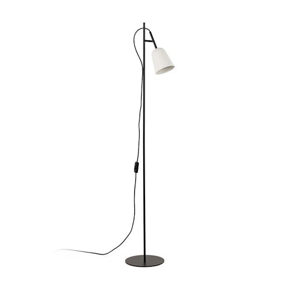 Gulvlampe - Faro - STUDIO - Matt Hvid - Stål - E14 - IP20 NEGRO