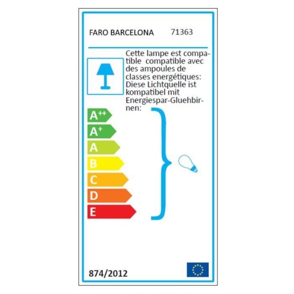 Vägglampa utomhus - FARO - GINA - Aluminium - LED - Antracitgrå Antracit