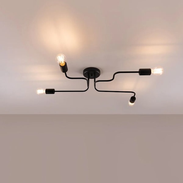 Lustre - Sollux Lighting - Vector 4 - Noir - LED - Indendørs svart