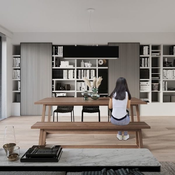 Pendel - SOLLUX - Julemand - Sort - 1200x250x1100 mm - 5 E27 pærer svart