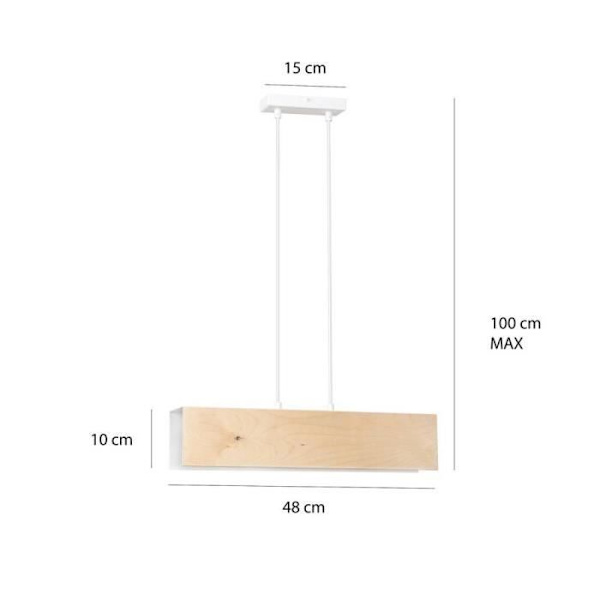 Emibig Carlo 2 White 2-Light Pendellampa, Vit - 611-2