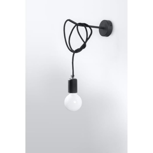 EDISON E27 LED Væglampe Modern Loft BOHO Classic Design Corridor - Sort