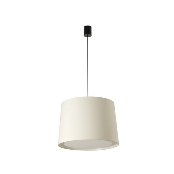 Vit cylindrisk bordslampa FARO CONGA - Stål, textilskärm - LED - Modernt - Design Svart