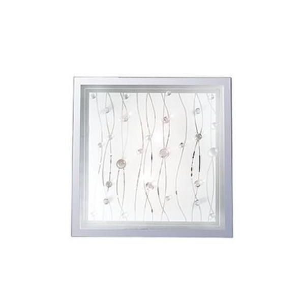 Ideal Lux OCEAN PL2, Stue, Hvid, IP20, Overflade, Firkantet, Glas