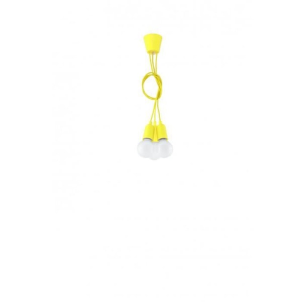 DIEGO 3 E27 LED Pendel Modern Loft BOHO Design Corridor - Gul - SOLLUX - 3 pærer - E27 - 60 Watt