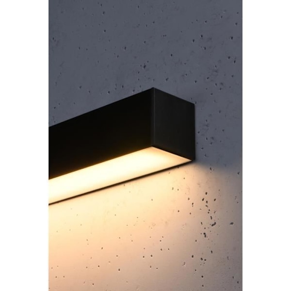 LED Væglampe - SOLLUX - PINNE - Sort - 145cm - 3000K - Aluminium