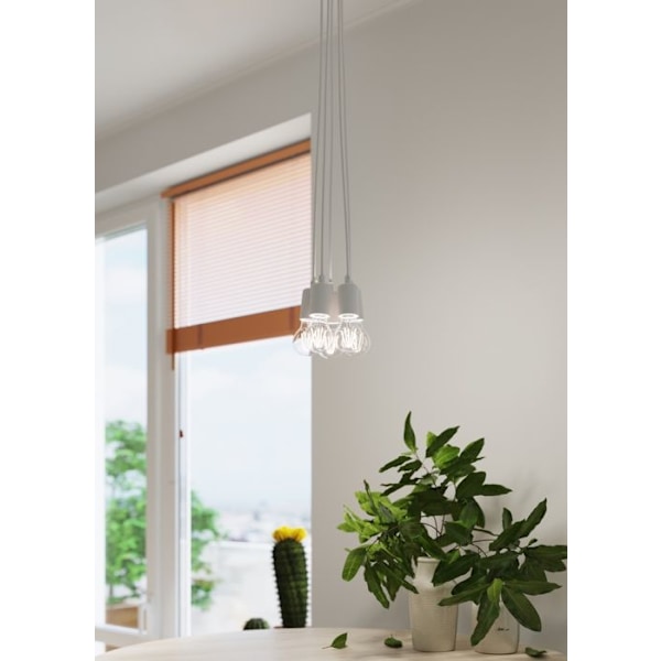 Pendel DIEGO 5 E27 LED Modern Loft BOHO Design Corridor - Vit