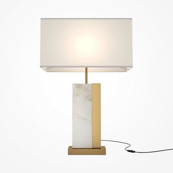 Maytoni Bianco Modern bordslampa med mässingsskärm E27