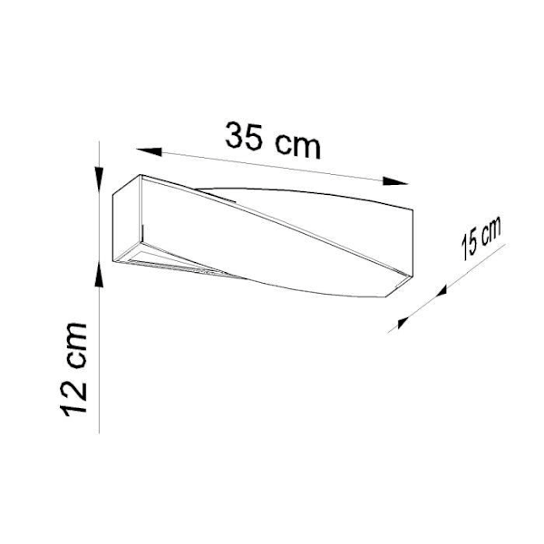 Keramisk væglampe SIGMA MINI moderne design væglampe til soveværelset Stue Trappegang - Hvid