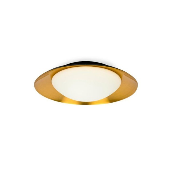 Væglampe eller Loftlampe LED - FARO - SIDE - Sort/Kobber Metal - Ø39cm - 15W SMD LED Sort, Kobberfarve