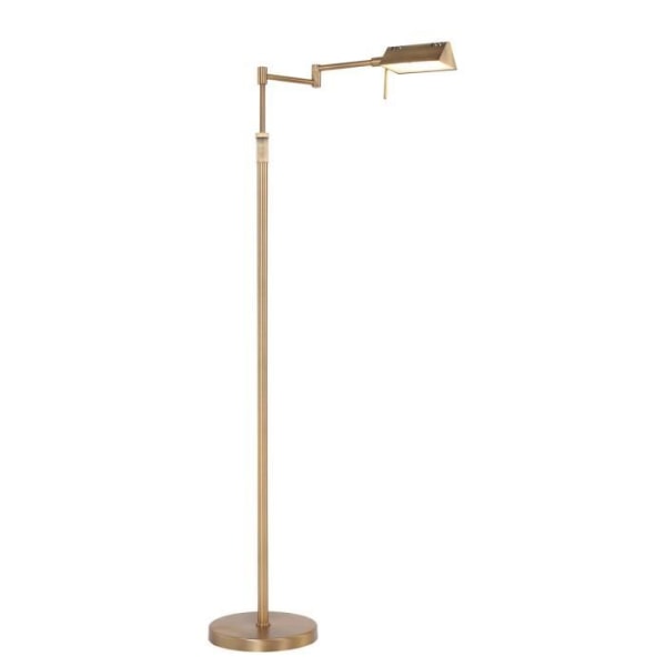 Sienna Karl Integreret LED Gulvlampe Børstet Bronze, Mat Glas