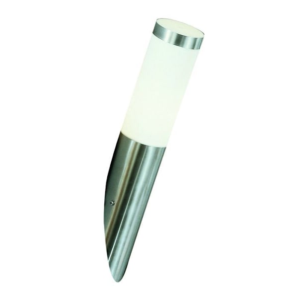 Udvendig lampe i rustfrit stål - Opal plast - GLOBO LIGHTING - IP44 - Ø:76 - H:400 - PROF:170 Rustfrit stål og opal