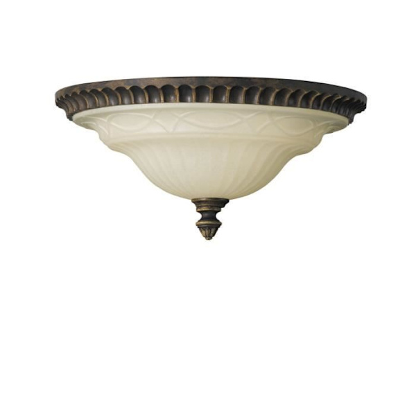 Taklampa - Salong - 2 glödlampor - Glas - Brun - E14