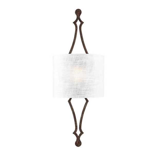 Vægmonteret lampe - Elstead - Tilling 1 - Jern Weathered - Hvid - 1 pære nødvendig Järn