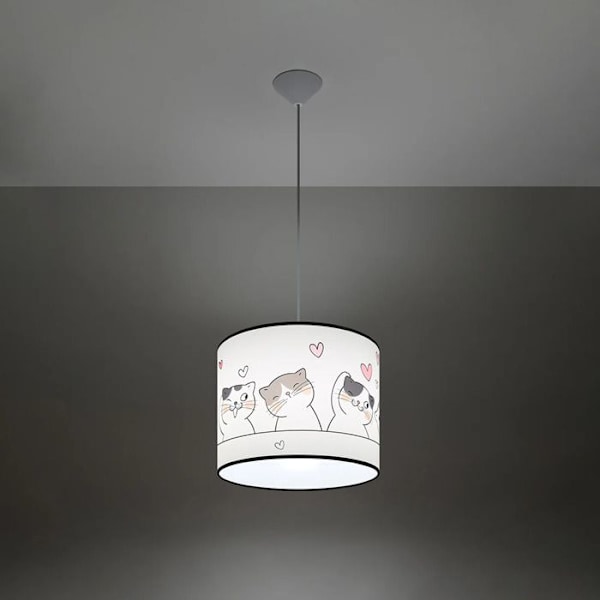 Sollux Lighting Cat 30 hængelampe vit/flerfärgad