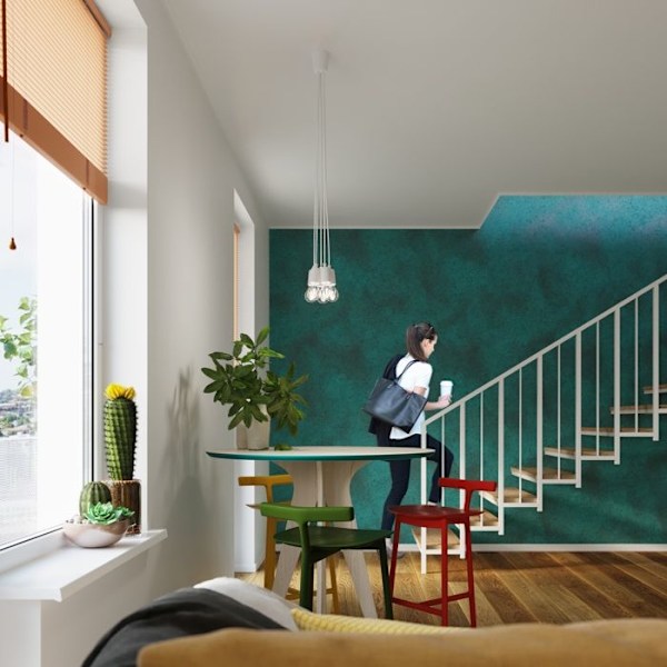 Pendel DIEGO 1 E27 LED Modern Loft BOHO Design Corridor - Vit